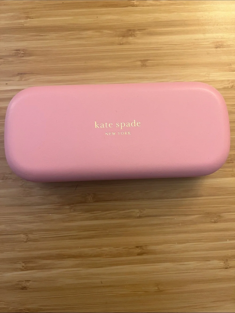 kate spade Pink Glasses Hard Case with Gold Logo